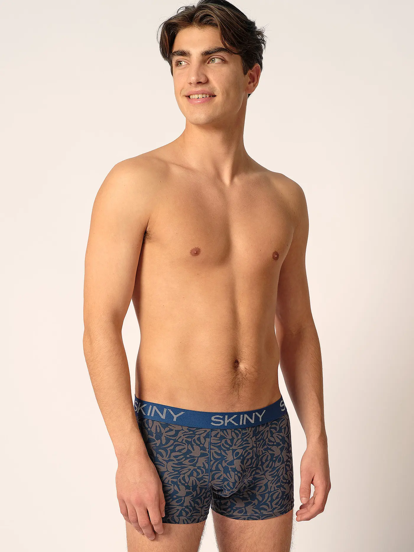 SKINY | Pants 2er Pkg. ivory spots selection | braun